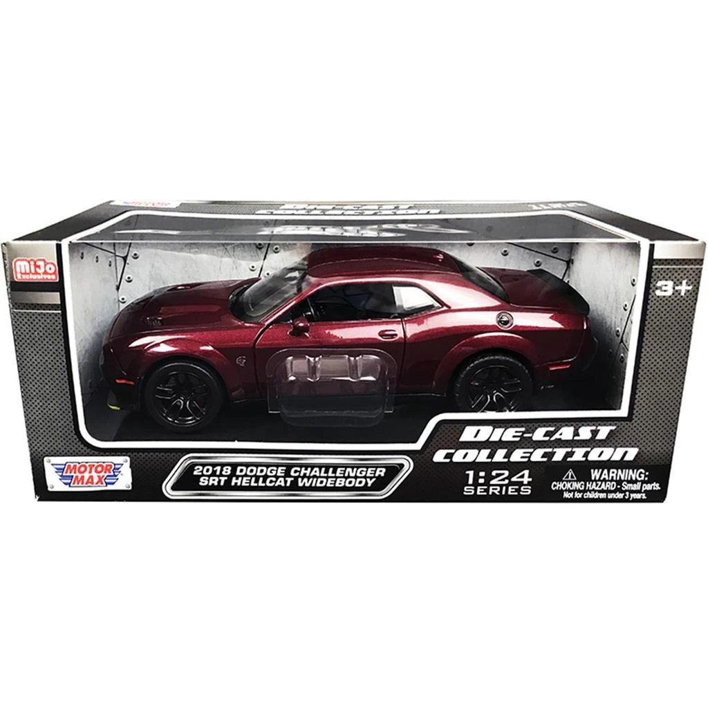 Motormax 2018 Dodge Challenger SRT Hellcat Widebody Burgundy Metallic Die-Cast Collection Series 1-24 Diecast Model Car 1