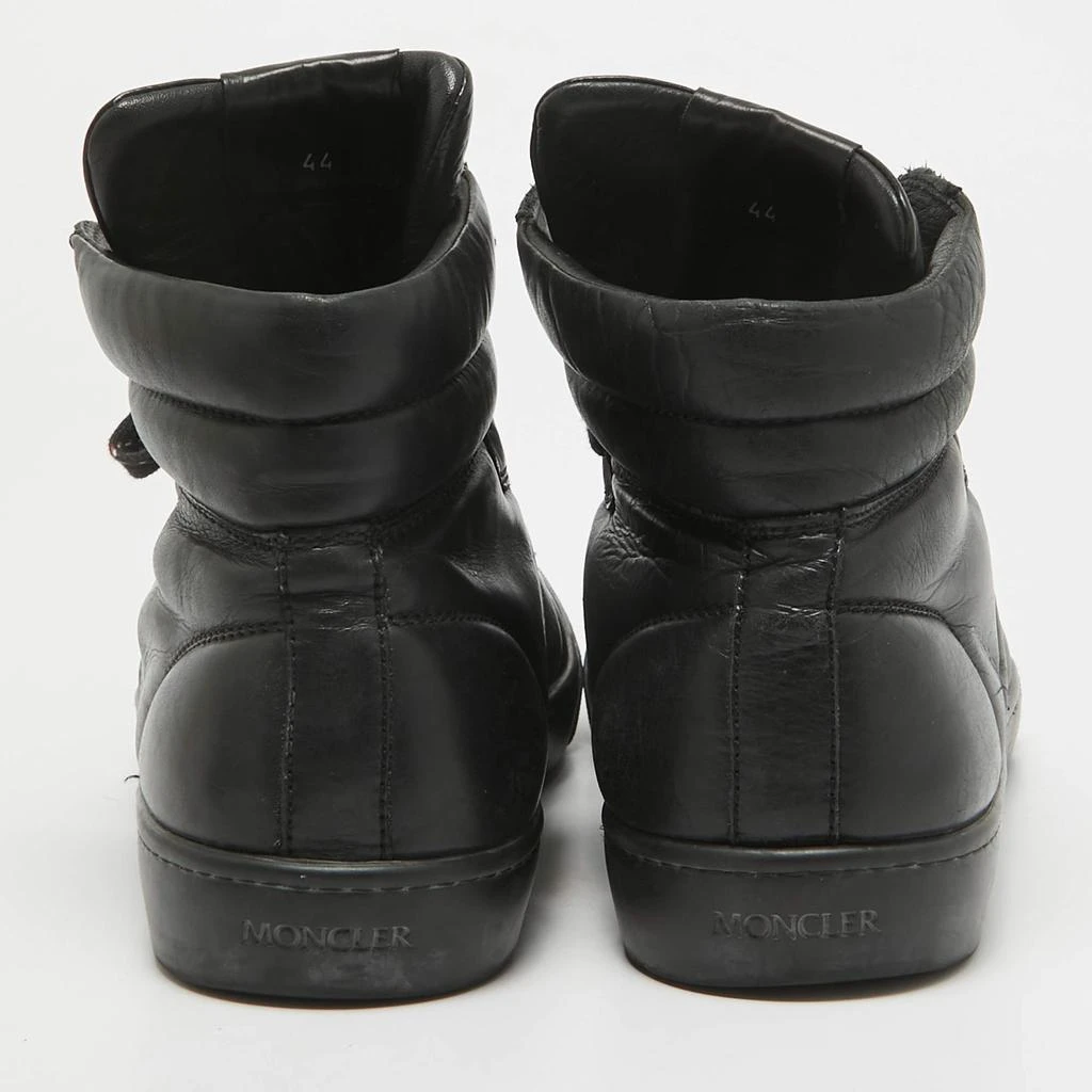 Moncler Moncler Black Leather High Top Sneakers Size 44 5