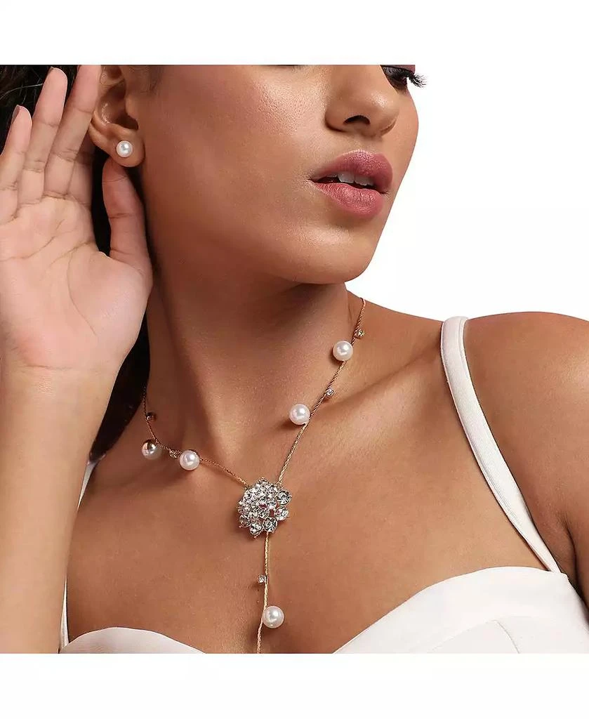 SOHI Women
s Floral Drop Negligee Necklace 5