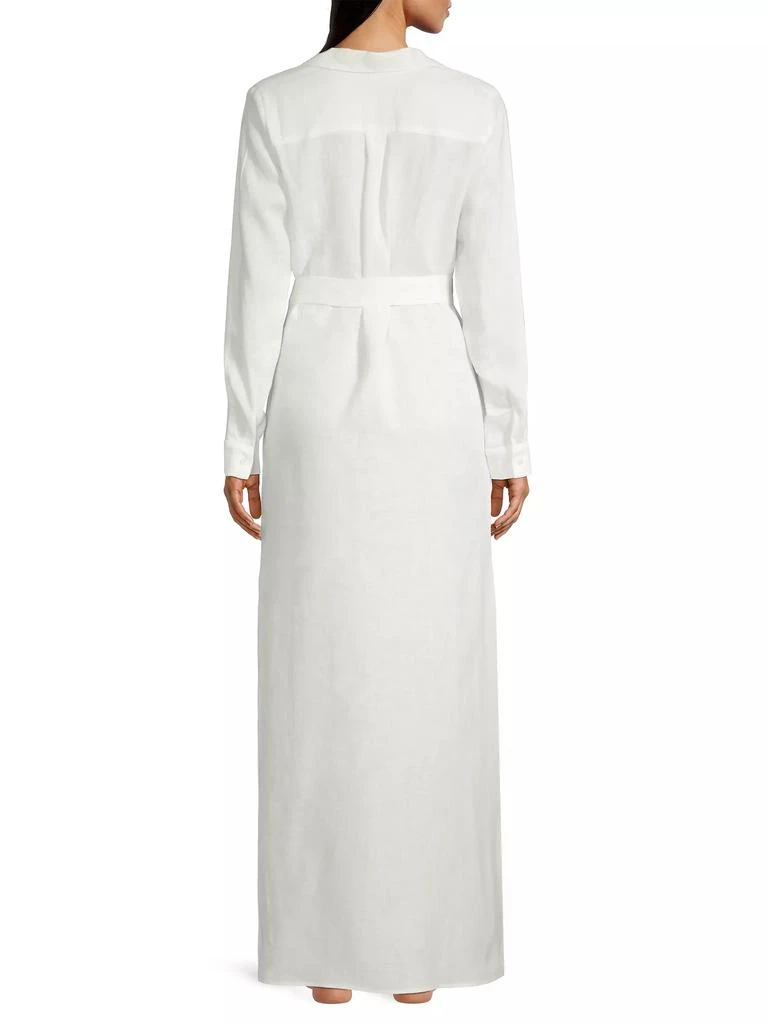 Pour Les Femmes Linen Maxi Shirtdress 5