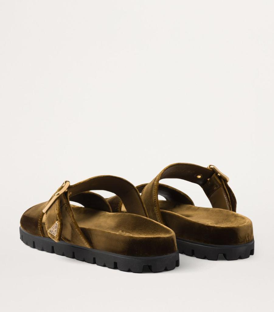 Prada Velvet Buckle Slides - Slippers - BeyondStyle