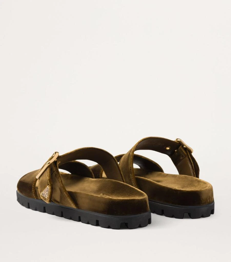 Prada Velvet Buckle Slides 5