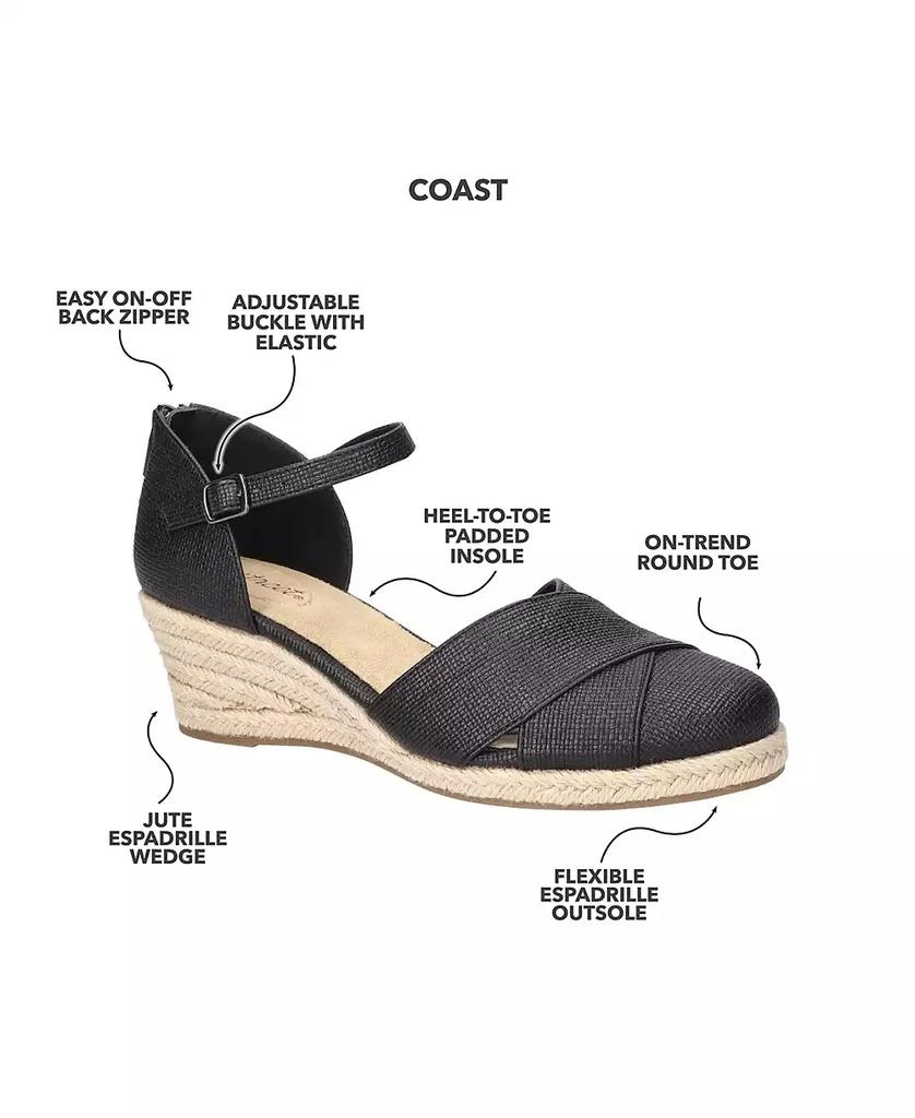 Easy Street Women's Coast Espadrille Wedge Sandals 6