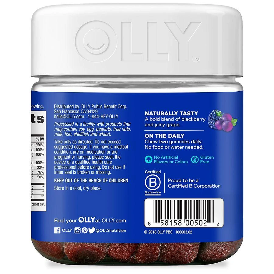 OLLY The Perfect Men's Multi Gummies Blackberry Blitz 4