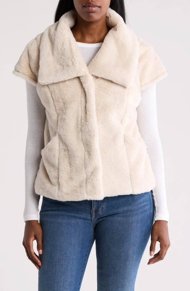 Democracy Faux Fur Cap Sleeve Jacket 1