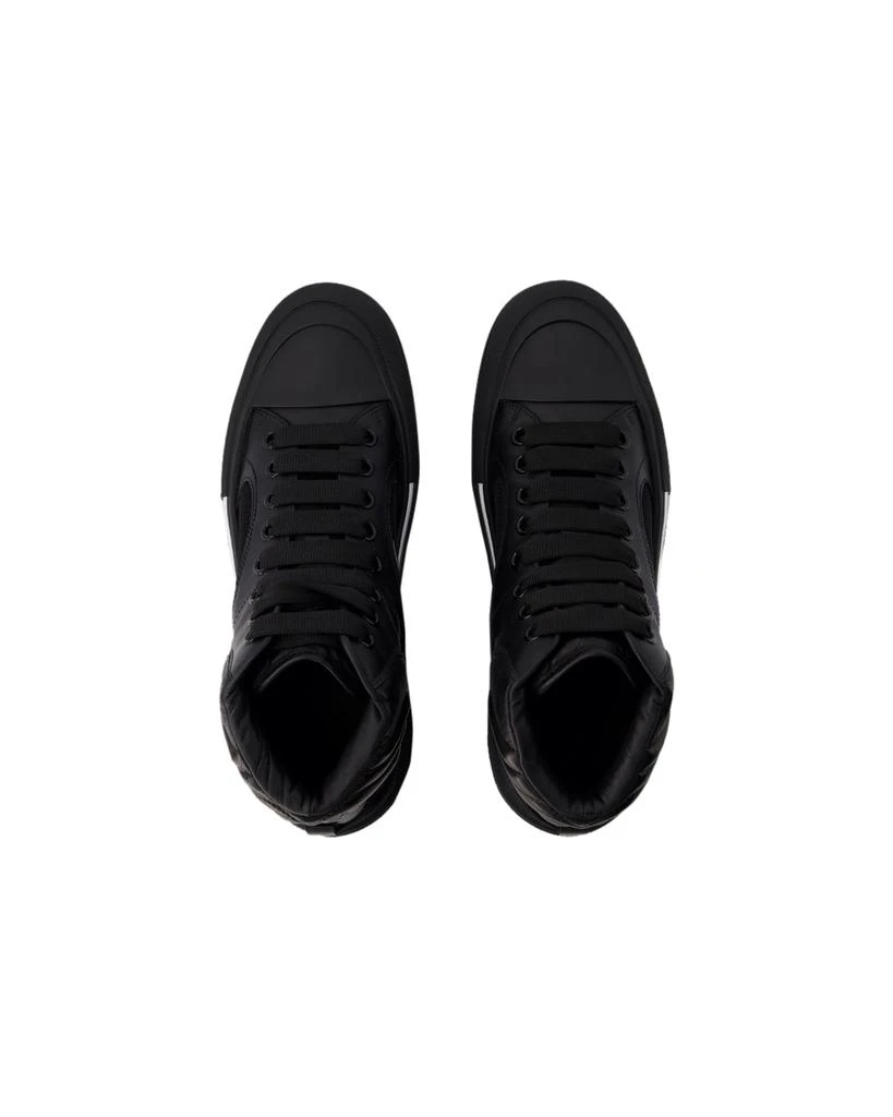 Alexander McQueen Deck Sneakers - Alexander McQueen - Leather - Black/White 4