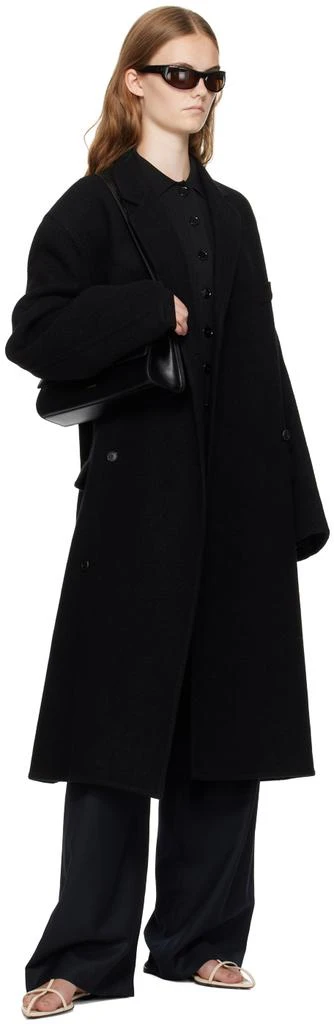 Recto Black Handmade Wool Coat 4