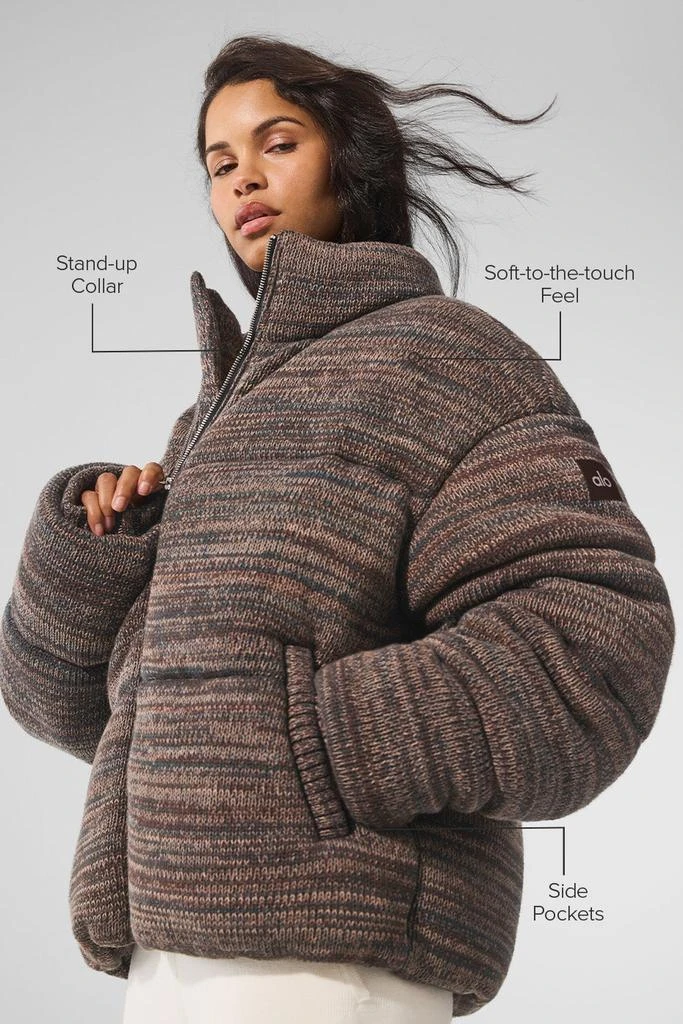 Alo Stage Sweater Puffer - Brown Multi 2