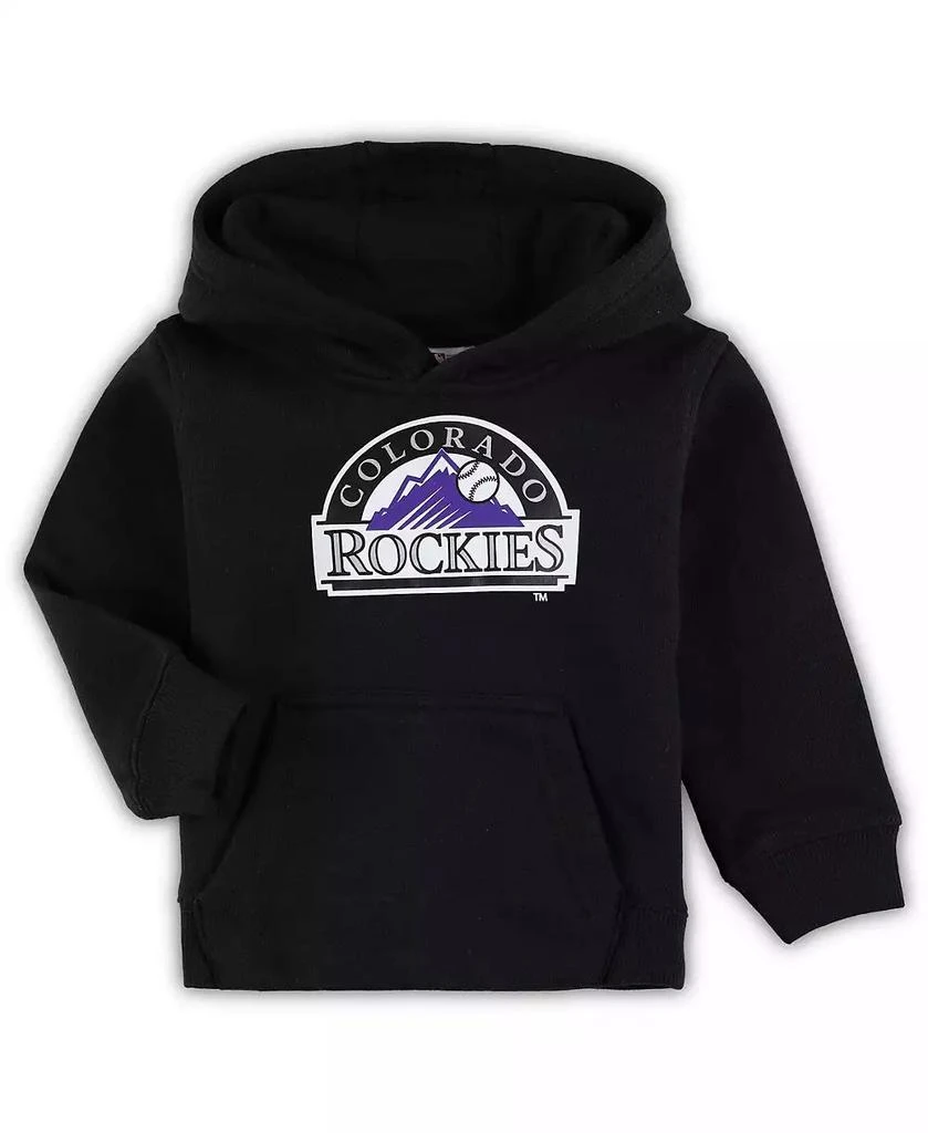 Outerstuff Toddler Boys and Girls Black Colorado Rockies Team Primary Logo Fleece Pullover Hoodie