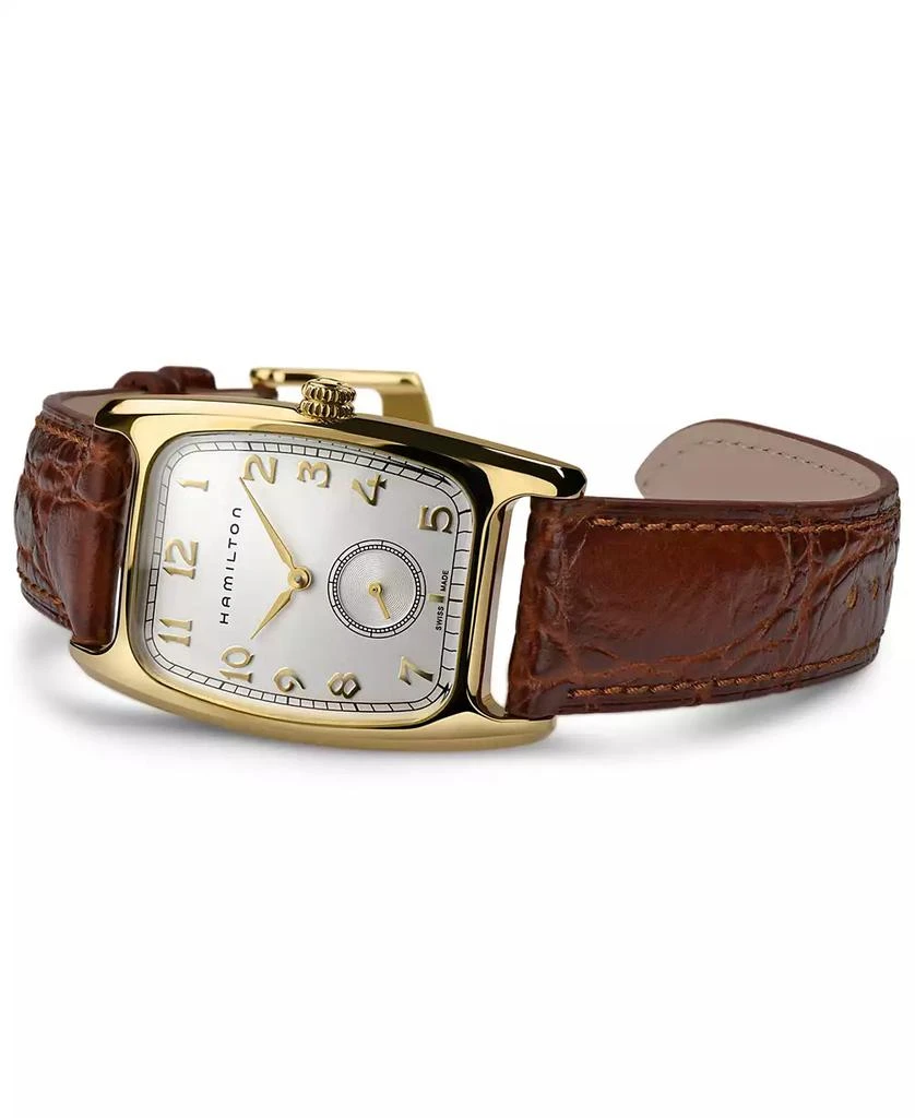 Hamilton Men
s Swiss Boulton Brown Leather Strap Watch 27mm H13431553 5