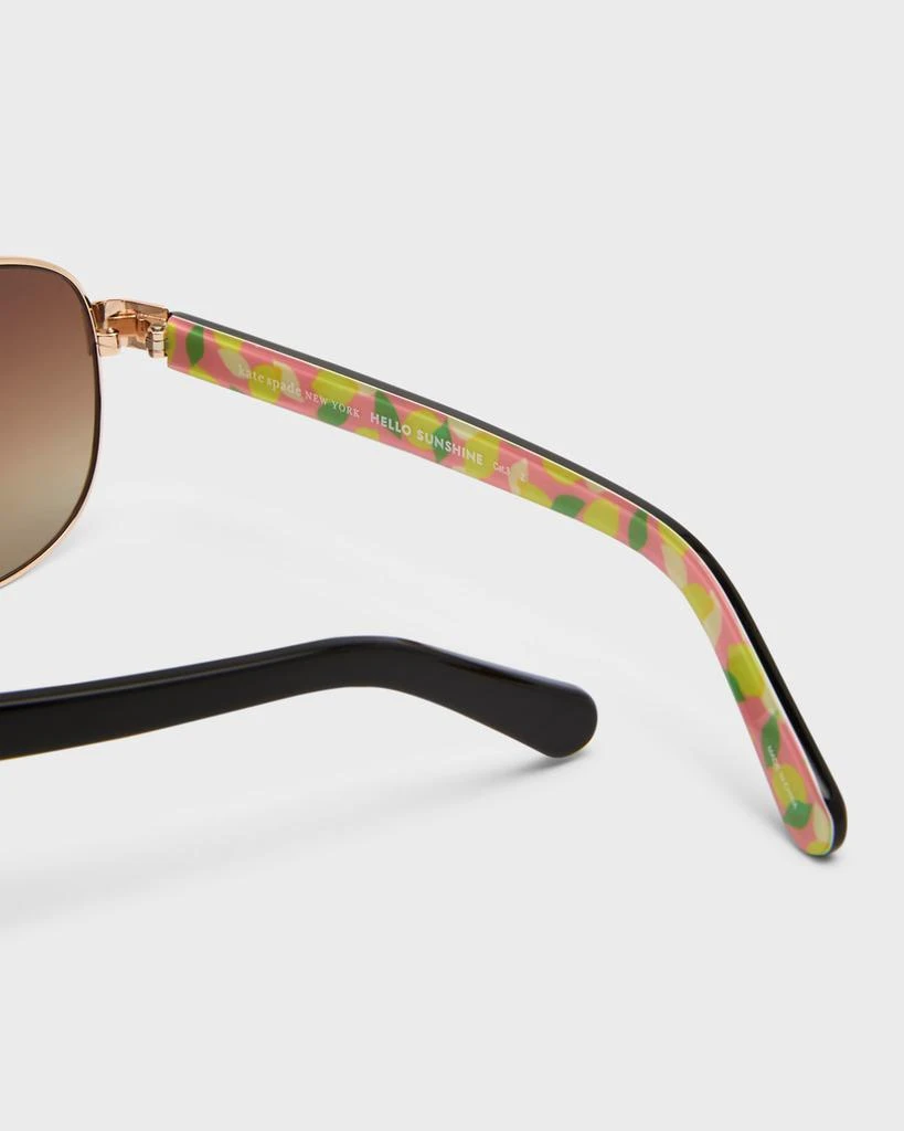 Kate Spade dalia stainless steel aviator sunglasses 5