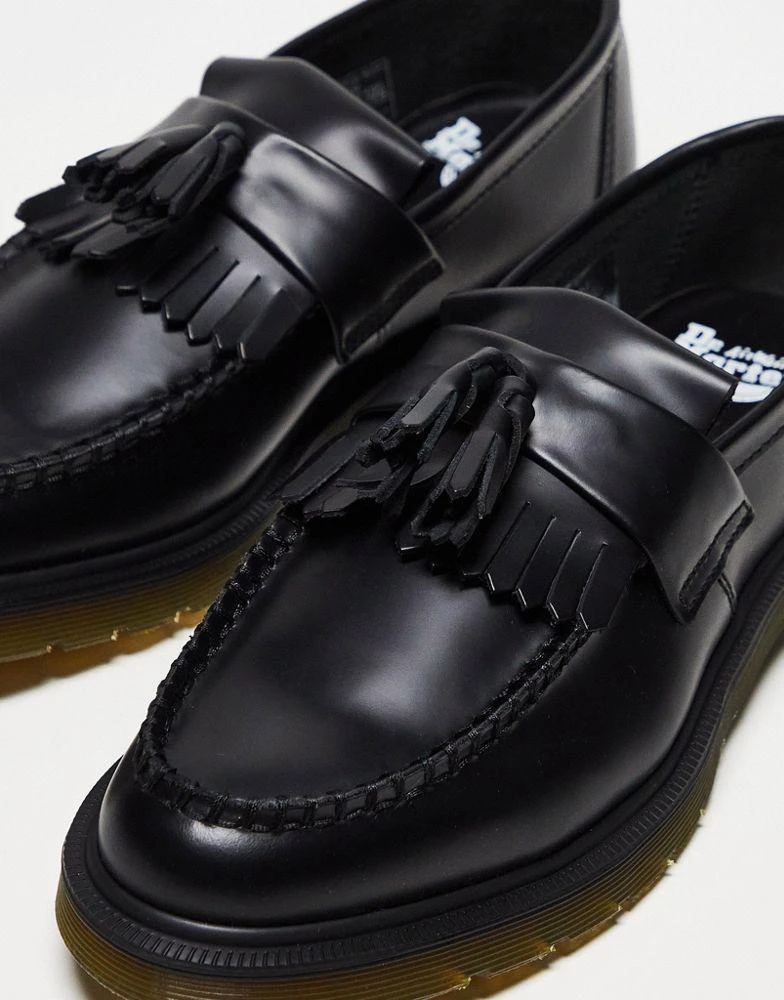 Dr. Martens Dr Martens unisex Adrian tassel loafers in black polished smooth leather 2