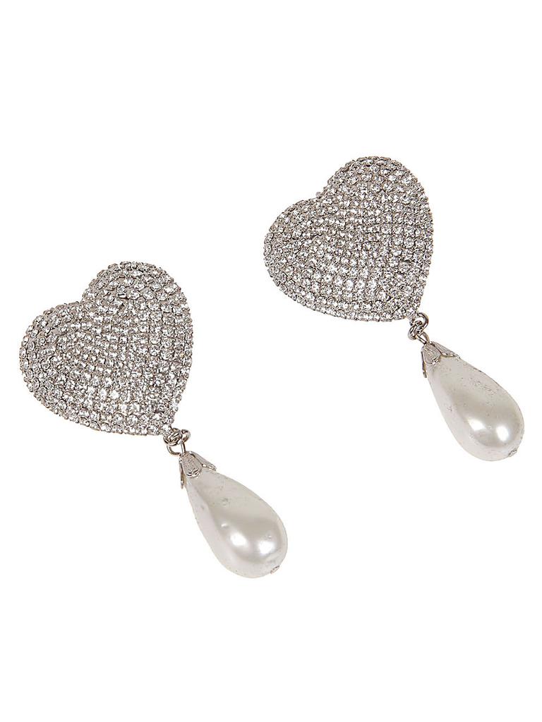 Alessandra Rich ALESSANDRA RICH - Heart-shaped Crystal Earrings