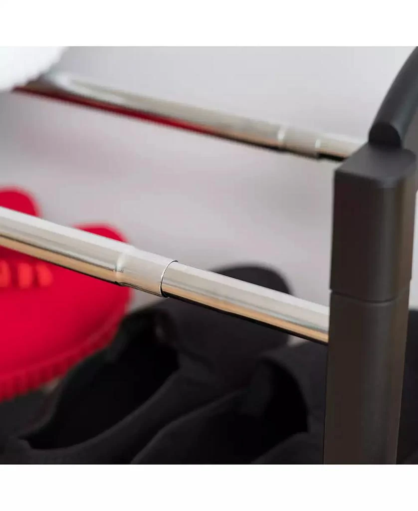 IRIS USA 2 Tier Extendable and Stackable Freestanding Metal Shoe Racks for Entryway 2