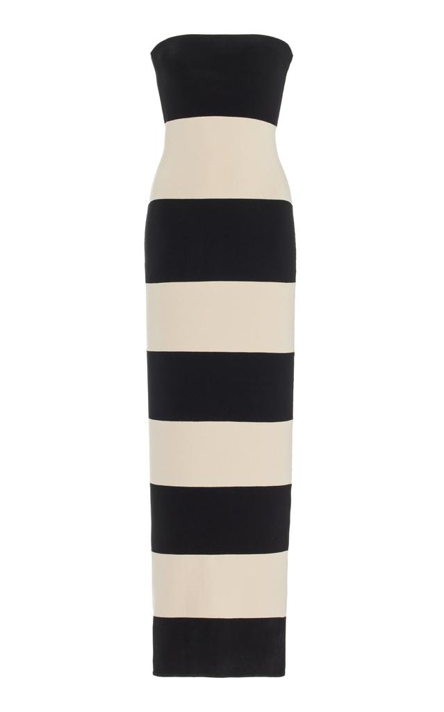 Posse Posse - Exclusive Theo Striped Jersey Strapless Maxi Dress - Stripe - XL - Moda Operandi