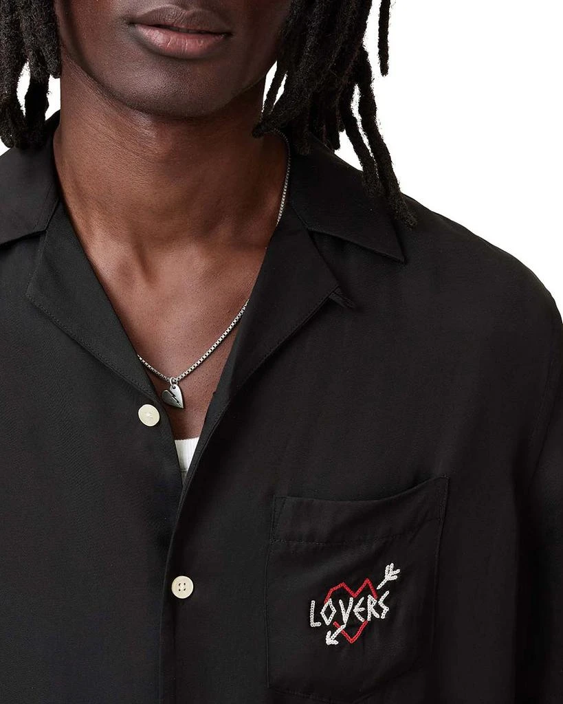 ALL SAINTS Lovers Relaxed Fit Camp Shirt 6