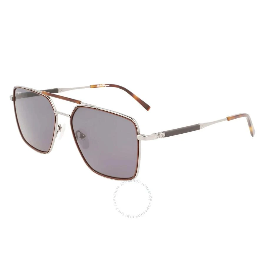 Salvatore Ferragamo Salvatore Ferragamo Grey Navigator Men's Sunglasses SF298S 037 59 1