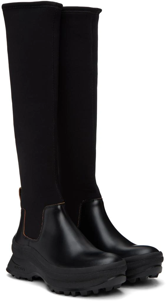 Jil Sander Black Leather Tall Boots 4
