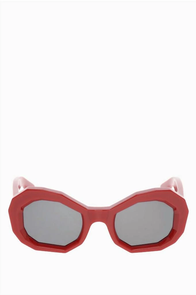 AMIRI Men
s Honeycomb Sunglasses In Red 3