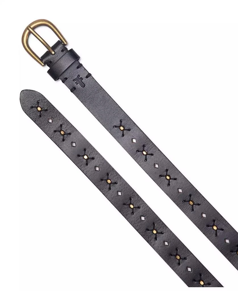 Frye Women's Beaded Perf Belt 3