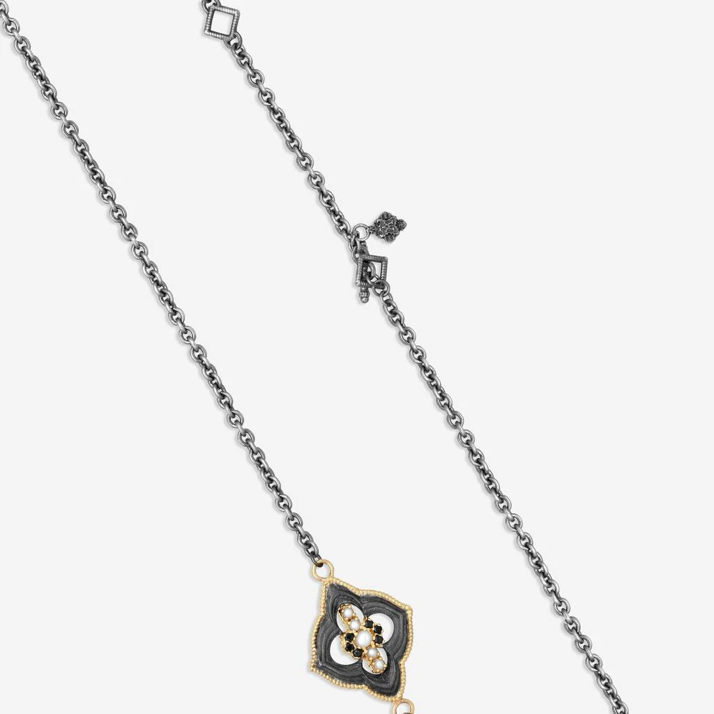 Armenta Armenta 18K Yellow Gold, Blackened Sterling Silver Multistone Station Necklace 19528 3