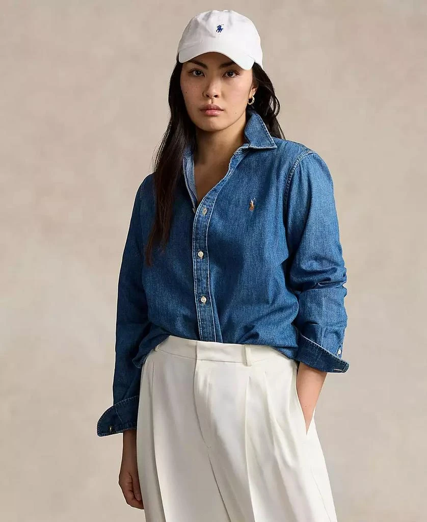 Ralph Lauren Women
s Slim-Fit Denim Shirt 1