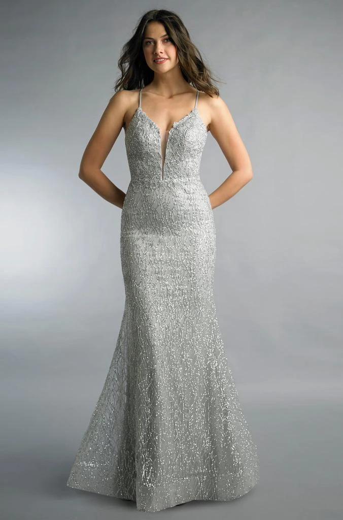 Basix Black Label Spaghetti Strap Evening Gown 1