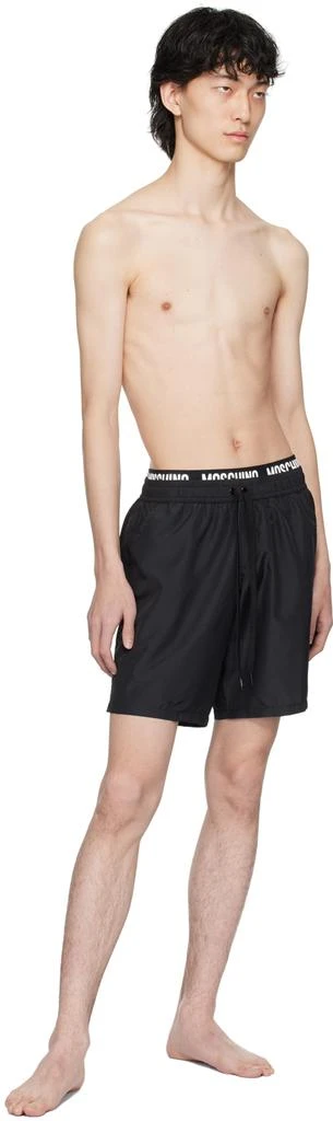 Moschino Black Bonded Swim Shorts 4