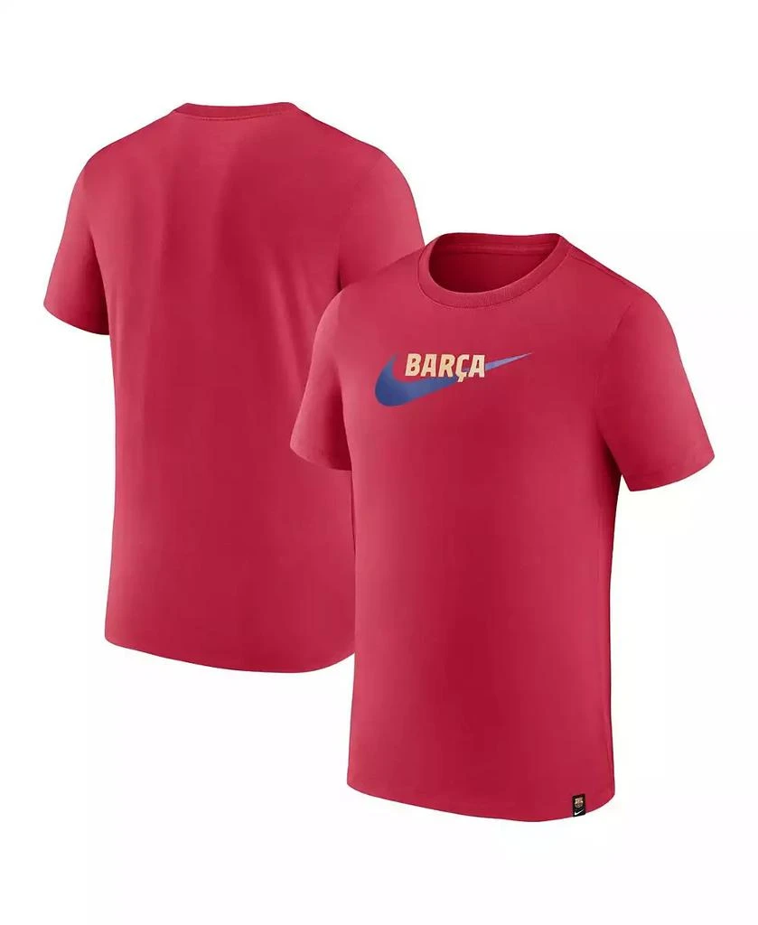 NIKE Men's Red Barcelona Drac Pack Swoosh T-shirt 1