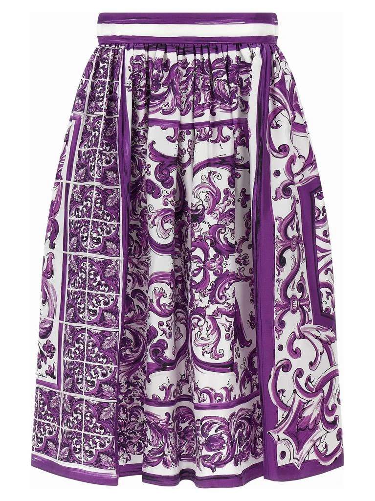 Dolce
Gabbana Dolce
Gabbana Maiolica Print Midi Skirt from Cettire
