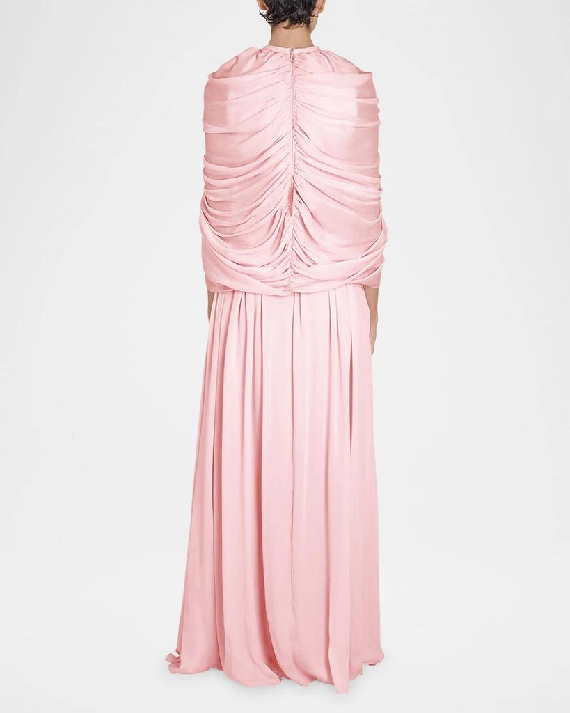 Giambattista Valli Keyhole Draped Cape Silk Gown 3