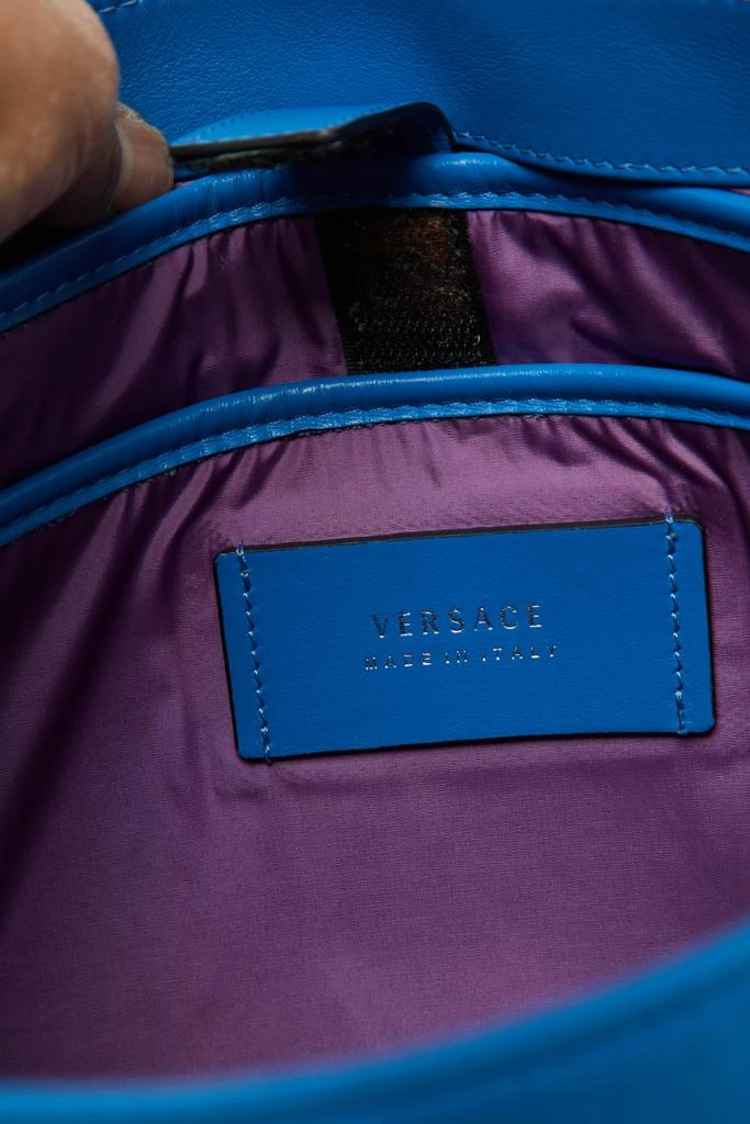 Versace Versace Blue Nylon La Medusa Flap Messenger Bag 11