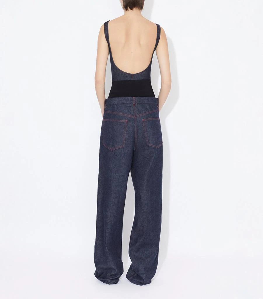 Alaïa Knit-Waist Straight Jeans 3