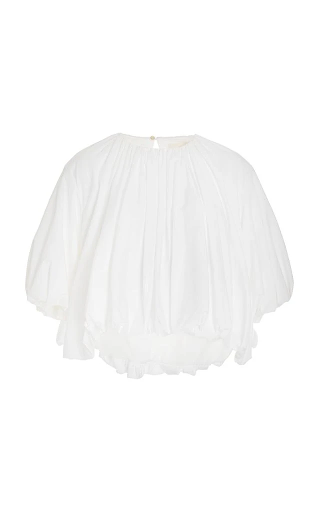 Khaite Khaite - Alma Gathered Cotton Top - White - US 2 - Moda Operandi 1