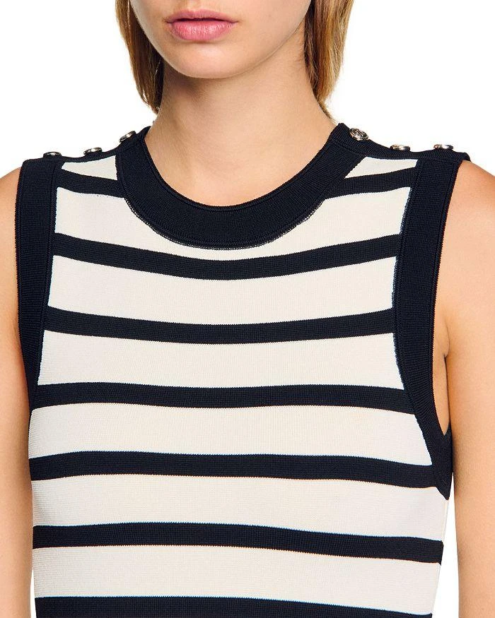 Striped Knit Short Dress  On Sale Now with Up to 50% Off | Discover  Exclusive Deals & Savings at BeyondStyle  Authentic Sandro women|dress  with Limited-Time Discounts, Free Shipping, and Price