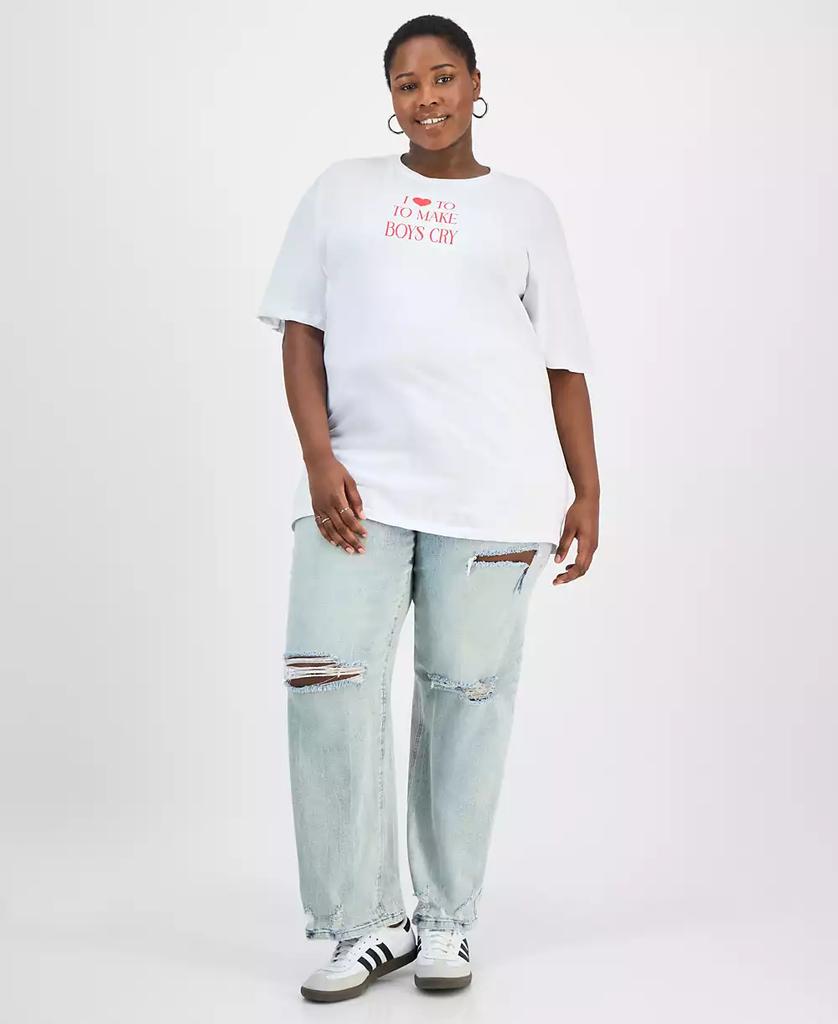 Rebellious One Trendy Plus Size Cherry Graphic T-Shirt