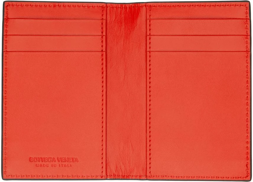 Bottega Veneta Black & Red Flap Card Case 3