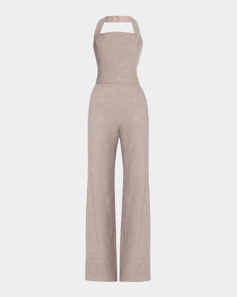 Ramy Brook Cyprus Embellished Halter Jumpsuit 1