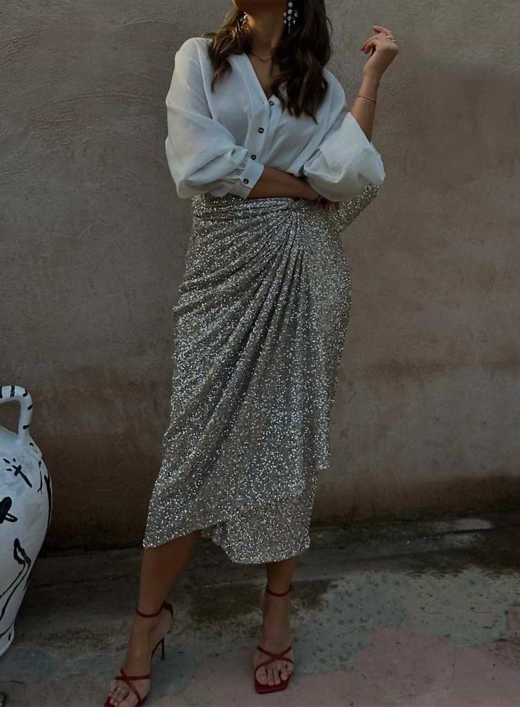 never fully dressed Never Fully Dressed - Jaspre Sequin Maxi Wrap Skirt 1