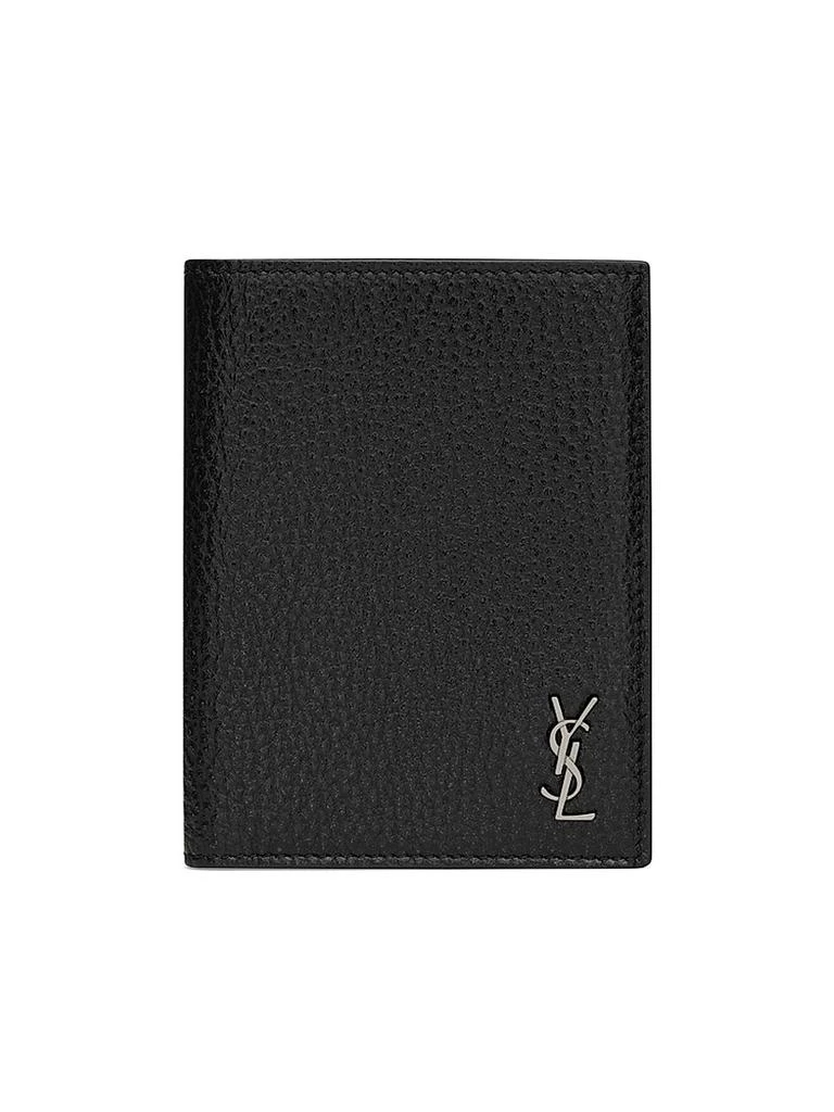 Yves Saint Laurent Tiny Cassandre Passport Case in Grained Leather 1