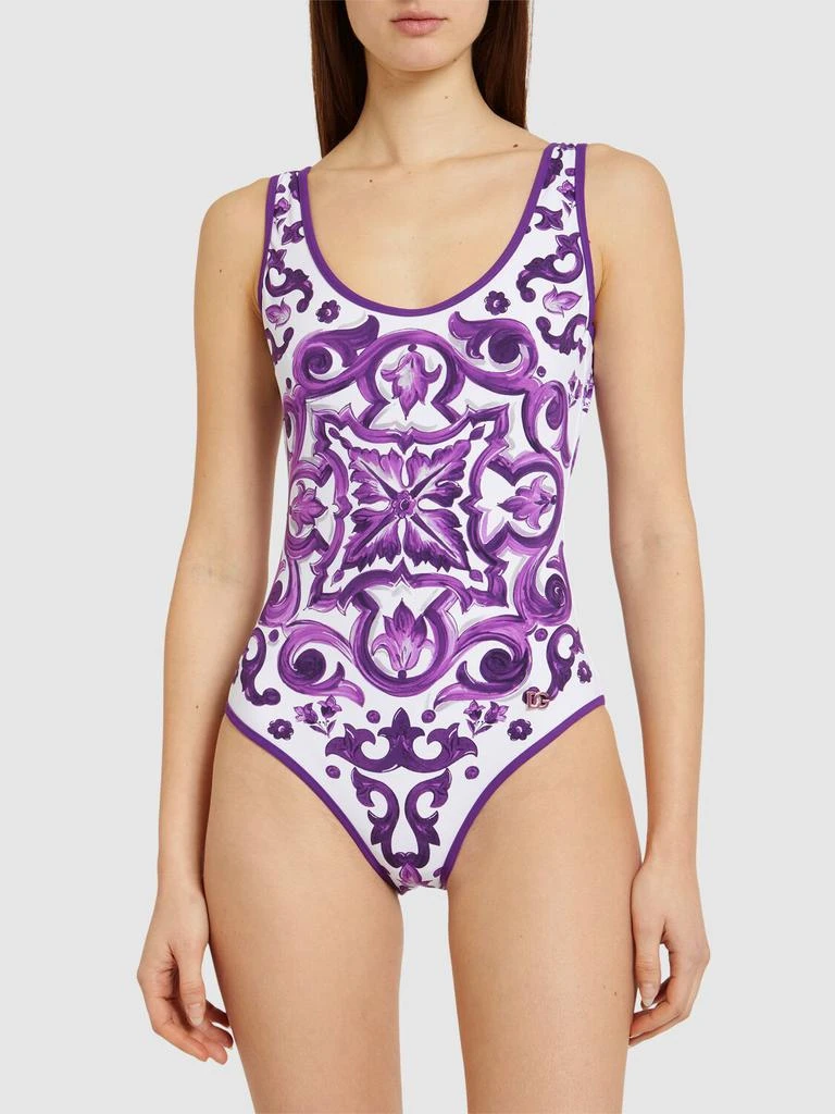Dolce & Gabbana Maiolica Printed One Piece Swimsuit 1