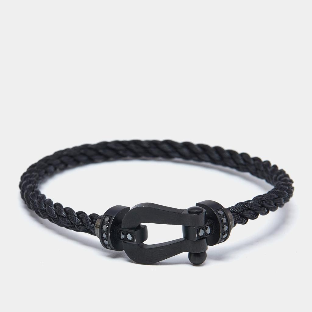 Fred Fred Force 10 Black Diamonds Titanium Steel Bracelet 17