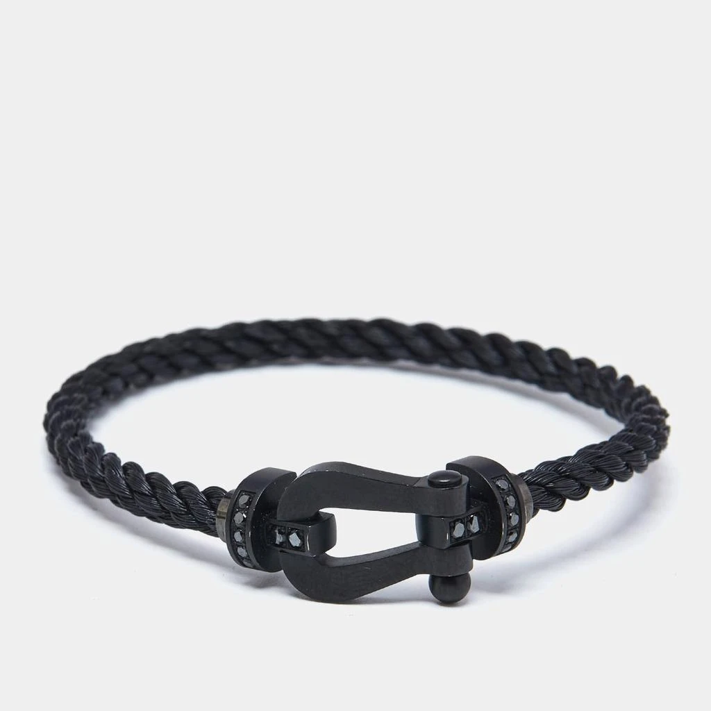 Fred Fred Force 10 Black Diamonds Titanium Steel Bracelet 17 1