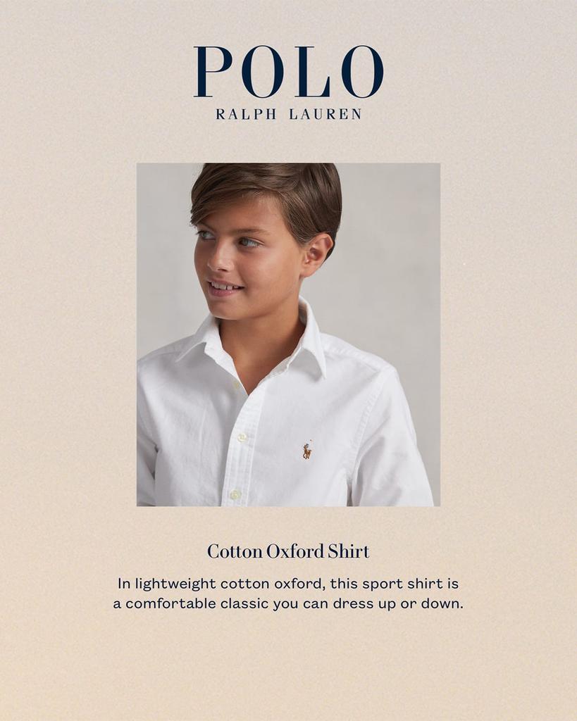 Ralph Lauren Childrenswear Cotton Oxford Sport Shirt, Size S-XL