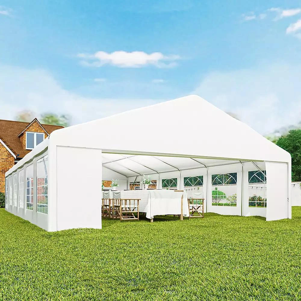 Outsunny 23
 x 39
 Heavy-duty Large Wedding Tent with Sidewalls, 6