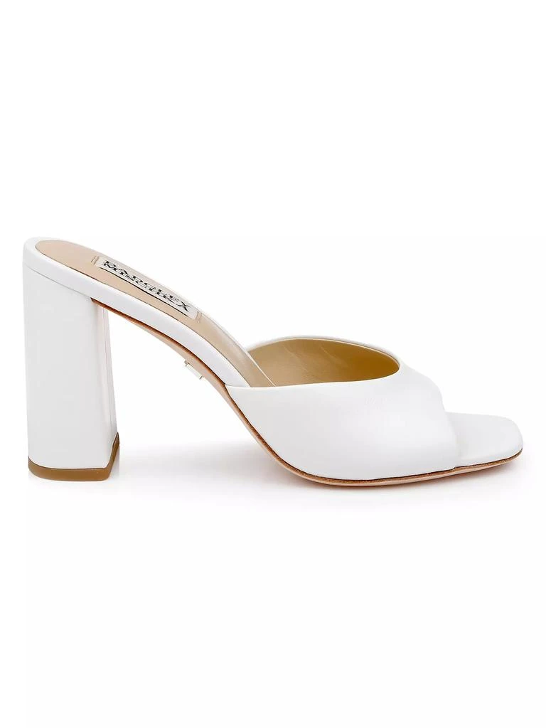 Badgley Mischka Cadence 85MM Leather Block-Heel Mules 1