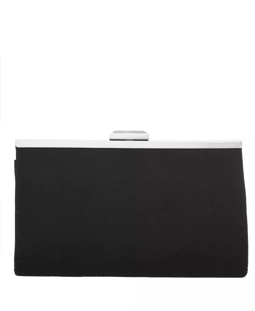 Nina Women's Pleated Stain Crystal Frame Clutch 4