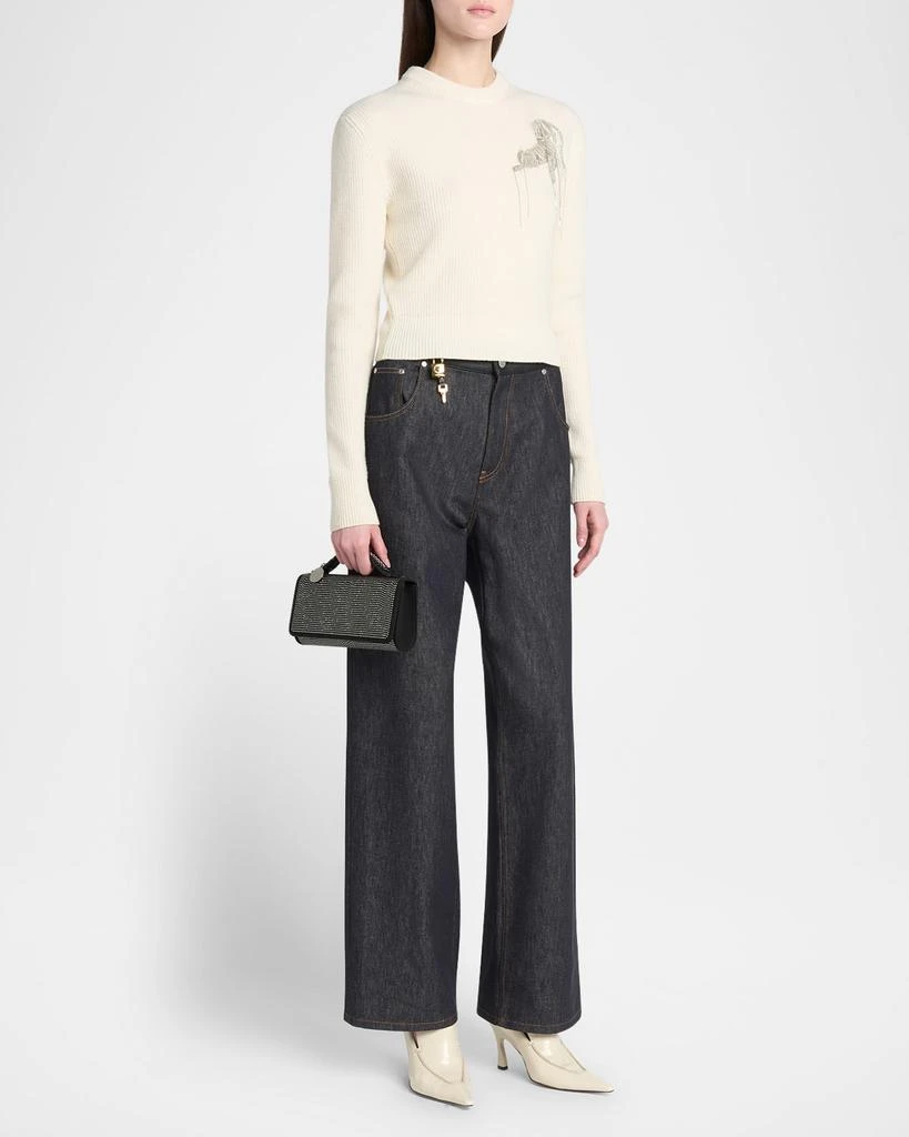 Stella McCartney Falabella Crystal Alter Suede Top-Handle Bag 6