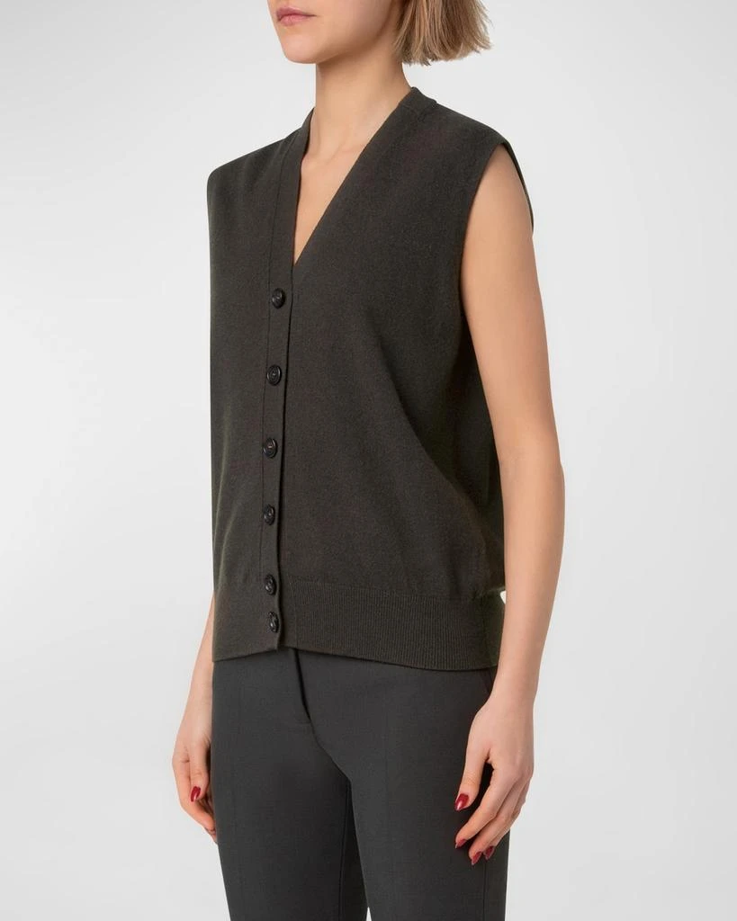 Akris V-Neck Cashmere Oversized Vest 6