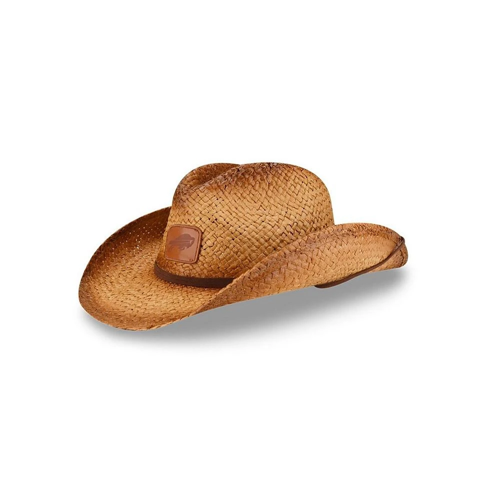 New Era Men's and Women's Brown Buffalo Bills Dutton Curved Brim Straw Hat 1